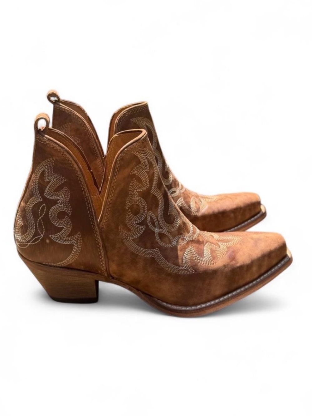 Myra Prairie Dream Brown Leather Western Cowgirl Ankle Boots 7 NWOT - Picture 3 of 8